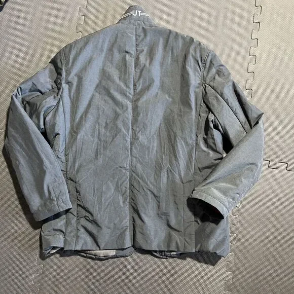 Untuckit jacket coat charcoal blazer sport coat zip button Caladoc sz‎ XL Gray